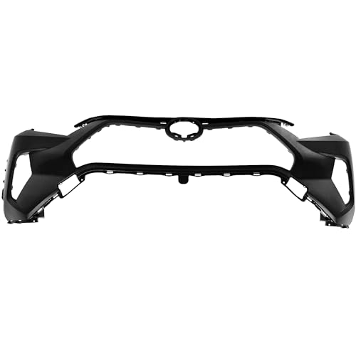 Image of FitParts Compatible with Toyota RAV4 2019-2024 Front Bumper Cover | Primed, Without Parking Sensor Holes, With Tow Hook Hole, Hybrid, Ready to Paint, OEM 521194A916, TO1000451