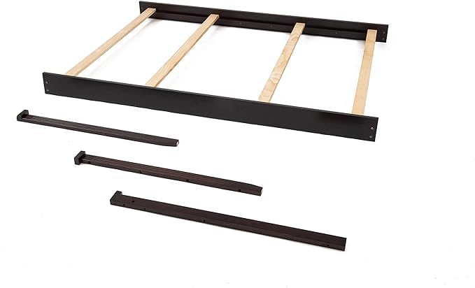 Image of CC KITS Full-Size Conversion Kit Bed Rails for Sorelle Crib & Changer Combos - Solid Wood Rail - Toddler & Adult Rail for Full-Size Beds - Nursery & Baby Furniture (Espresso - Paris Crib & Changer)