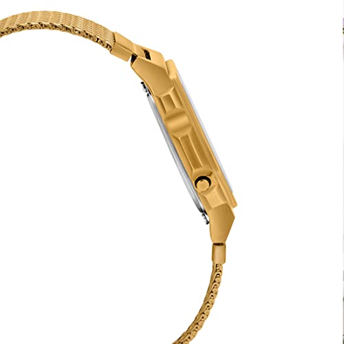 Casio Vintage A1000MGA-5DF Black Digital Dial Gold Stainless Steel Mesh Band D277 - Image 3
