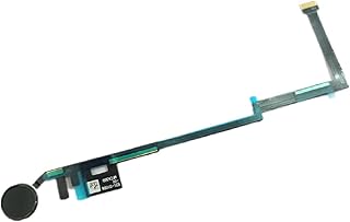 Home Button with Flex Cable Ribbon Assembly for IPad 5 2017 9.7 Inch/for Ipad 6 2018 9.7 Inch A1822 A1823 A1893 A1954 Return Menu Button Replacement Parts (Black)