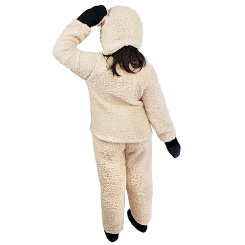 Disfraz infantil de oveja beige XL miniatura 3