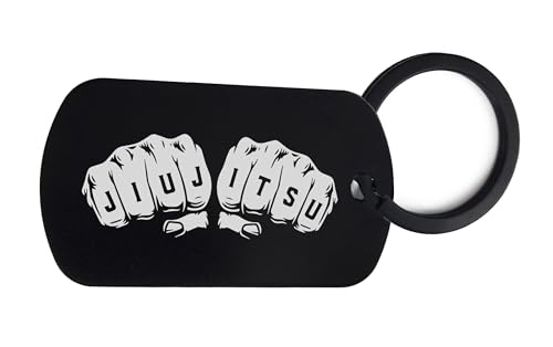 Lauthings Jiu Jitsu - Llavero con puños Jiu Jitsu, color negro, Negro, Talla única