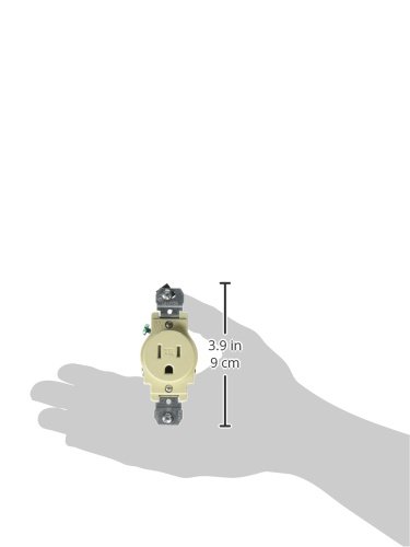 Leviton 5249-TFB 1-Gang Single Receptacle Floor Box Assembly, Tamper-Resistant, Brass Finish, 15-Amp, 125-Volt