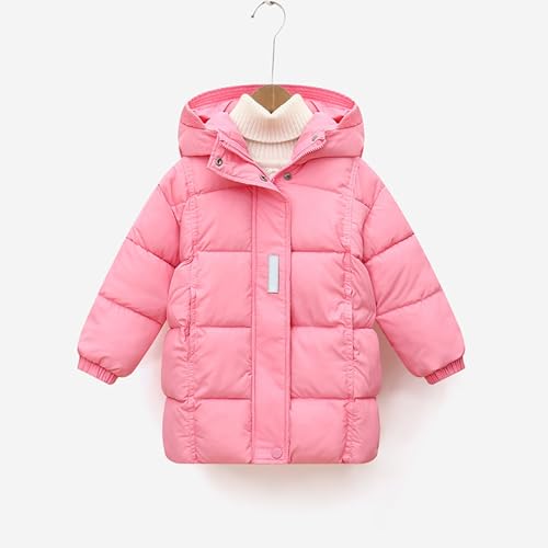 Hooded Puffer Jackets for Girls Kids Winter Lightweight Quilted Jacket Down Coat Fleece Warm Comfy Parka Snow Outwear3