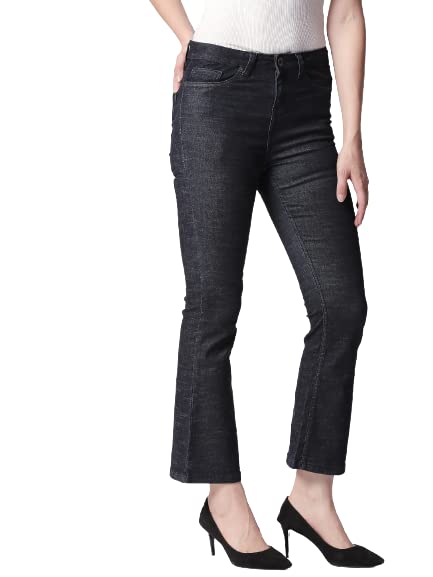 Image of HIGH Star Women Charcoal Grey Bootcut Stretchable Jeans