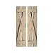 Ekena Millwork SHUBSZ Faux Wood Shutters (Per Pair) Rustic Spaced n-Batten w/Z-Board, 11 1/2"W x 80"H, Pecky Cypress