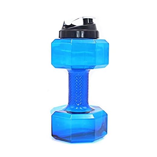 Chenxianyi Dumbbell Water Bottle, Workout Water Bottle For Women and Men with Straw, Portable Weight Water Bottles 2.6L Large Capacity Sport Fitness Water Dumbells （Blue）