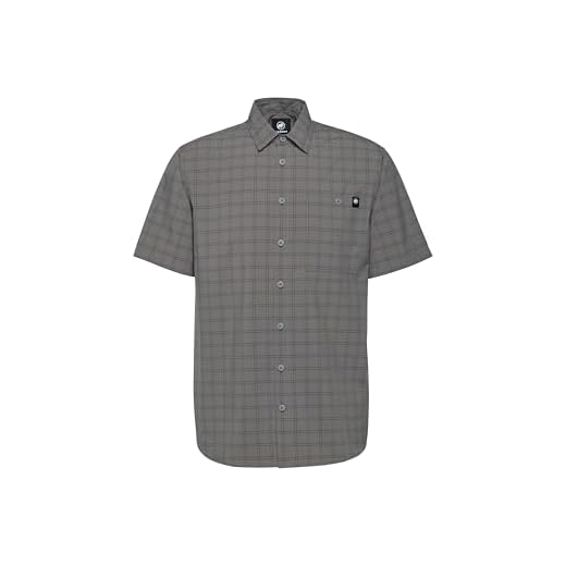 Mammut Lenni Shirt Men | Outdoor Hemd für Herren, Atmungsaktiv, Kurzarm | Steel-Black, 3XL