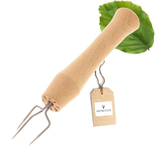 HOFMEISTER® Pellkartoffel-Gabel, Spieß für Pellkartoffel oder Maiskolben, Spitze aus Edelstahl rostfrei, Griff aus Buchenholz