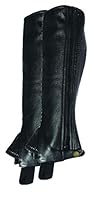 Rhinegold 0 Leather 1/2 Chaps-Small-Black Gamaschen, Schwarz, Größe S