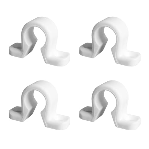 Lot de 4 Colliers d'Espagnolette - Composite Blanc - Lacets pour Tringle Barre de Volet Battant - Fabrication Française - Fermeture pour Volet Battant PVC Bois ou Aluminium