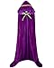 Ourlove Fashion Unisex Full Length Hooded Robe Cloak Long Velvet Cape Cosplay Costume 59" (Purple (Lace))