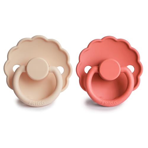 Image of FRIGG Daisy Silicone 2-Pack Pink Cream /Poppy - Size 2