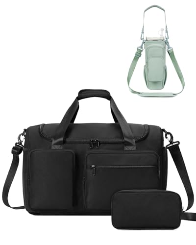 Travel Duffel and Water Bottle Bag with Straw Cover for Stanley Cup