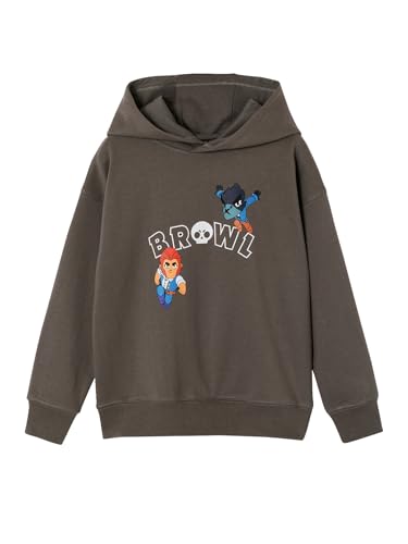 Vertbaudet Kapuzensweatshirt Kinder Brawl Stars mausgrau 152