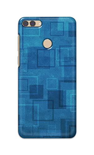 Image of Printed Hard Back Cover Case for Huawei Y9 2018 Back Cover (Plain Azure Blue) -1302