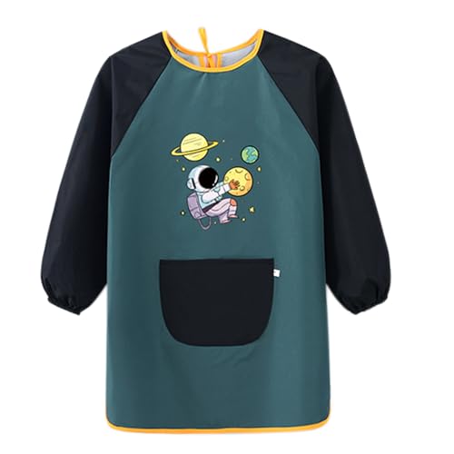 Generisch Kids Art SMOCK - Delantal infantil de manga larga | Smock resistente a las manchas | Multi tamaño, suministros de pintura de poliéster para arte, color, jardín, cocina, manualidades