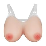 ストラップ ティアドロップ シリコンバストフォーム 自己接着擬似おっぱい トランスジェンダーの女装者の挿入物の再使用可能なブラの補綴の乳房切除術の女性の箱の改善のため,Nude,B Cup:600g/Pair