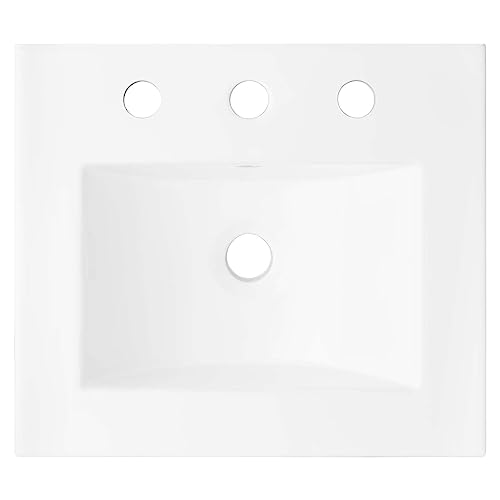 Modway EEI-4836-WHI Cayman 18\" Bathroom Sink, White
