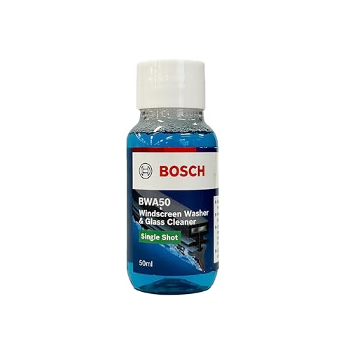 BOSCH BWA50 Windshield Washer Fluid 50ml - Efficient & Reliable Glass Cleaner Solution for Your Car's Clean Windshield - Single Shot