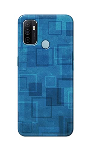 Image of Printed Hard Back Cover Case for Oppo A53 4G | Oppo A53S 4G | Oppo A32 | Oppo A33 2020 Back Cover (Plain Azure Blue) -1302