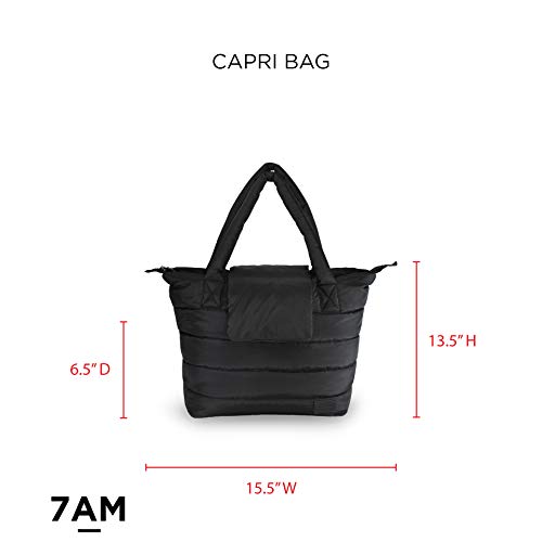 Bolsa para pañales 7AM Voyage Capri negra, el bolso ideal para viajar con tu bebé 5