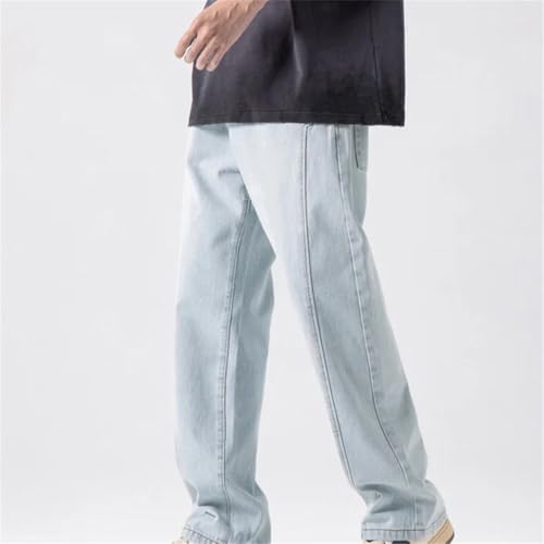 Men's Vintage Baggy Jeans Loose Fit Wide Leg Straight Denim Pants Spring Fall Streetwear Style3