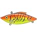 Bill Lewis Lifelike Vibrations Rat-L-Trap 1/2 OZ Lipless Crankbait Fishing Wobble Sinking Lure for Black Bass, Trout, Walleye, Pike, Salmon, Orange Light Tiger
