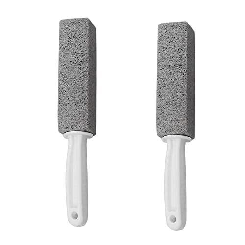 2 Packs Pumice Stone for Toilet Cleaning,Toilet Bowl Cleaning Stone with Ergonomic Handle, Powerfully Remove Hard Water Rings, Toilet Bowl Stain Remover,Calcium Buildup, Limescale Stain, Iron Rust
