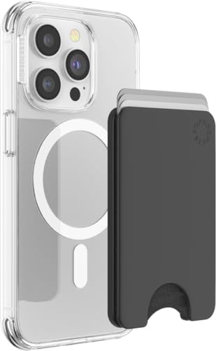 PopSockets Phone Wallet for MagSafe Phone Card Holder without Grip Black - Black