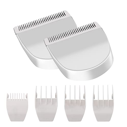 2 Pack Professional Peanut Clipper/Trimmer Snap On Replacement Blades #2068-300 - Compatible with Wahl Peanut Hair Clipper/Trimmer White
