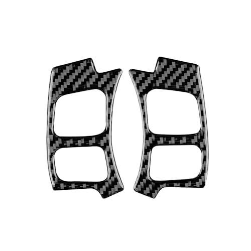 FXETRNL Real Carbon Fiber Steering Wheel Button Frame Covers - for Lexus is 2013-2019, Carbon Fiber Accessories for Lexus IS250 IS350 IS300h IS200t IS300 (Include F Sport, Non-Cutout Style, Black)