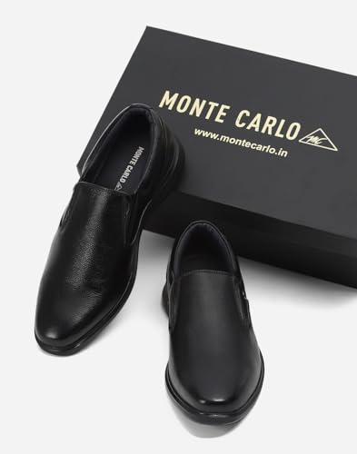 Image of Monte Carlo Mens Solid Slip on Genuine Leather Casual Shoes (201813FW)