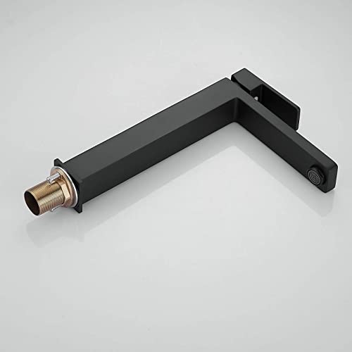 Tall Bathroom Faucet For Vessel Sink, Newrain Modern Single Handle Matte Black Bathroom Vessel Faucet With Pop Up Drain Stopper #TOP5