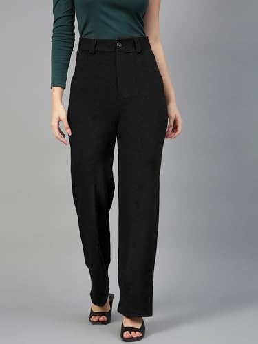 Image of Mehrang Trousers for Women, Formal Pants for Women, Straight Fit Pants