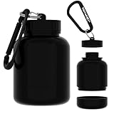LEICHT und PRAKTISCH | Mit dem stabilen Aluminium-Karabiner lässt sich die Tinywhey Mini Dose mühelos an deinem Schlüsselbund, deiner Sporttasche oder deinem Shaker befestigen – immer griffbereit und sicher!