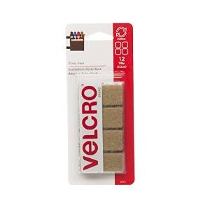Velcro 90074 7/8" Beige Sticky Back Squares 12 Count