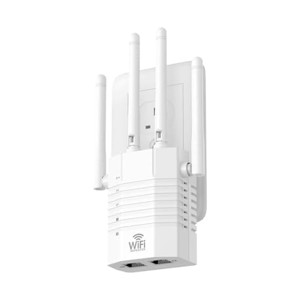 1200Mbps WiFi Extender, WiFi Extender Signal Booster for Home - WiFi Repeater, Internet Extender WiFi Booster, 12880 Sq Ft Reach, 105 - Device Support