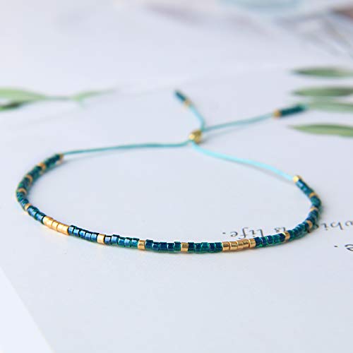 Image of C.QUAN CHI Colorful Miyuki Beads Bracelets Handmade Friendship Beaded Bracelet Stack Adjustable Bracelet Jewelry For Women