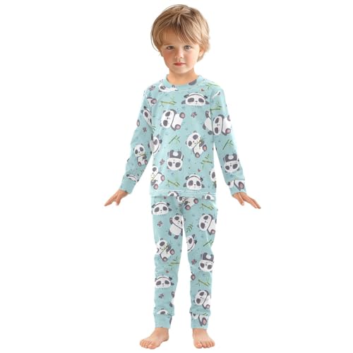 Cotton Pajamas Set 2 Piece Soft Comfy Cartoon Cute Panda Pjs Long Sleeve Lounge Sleepwear3