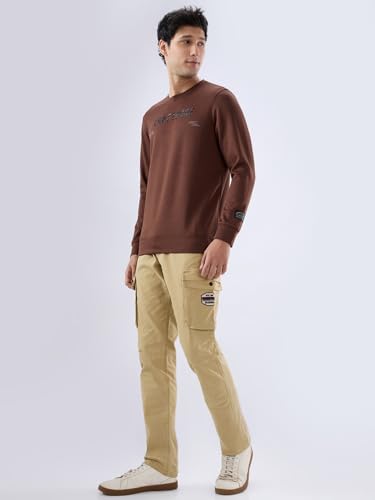 Image of Spykar Men's Mid Rise Regular Fit Cotton Pant (8907966888326P)