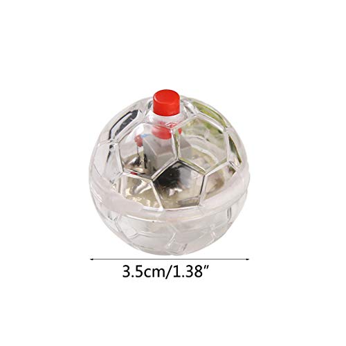 KOBI 3 peças de bola de plástico transparente brilhante para animais de estimação, brinquedo interat