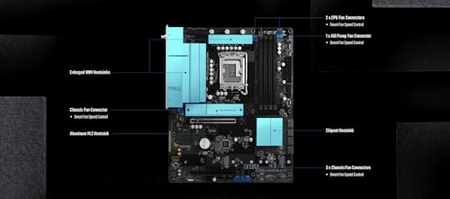 Image of ASRock B860 Rock WiFi 7 ATX Motherboard, Supports Intel Core Ultra Processors (Series 2, LGA1851), DDR5 8666+ (OC), PCIe 5.0, WiFi 7, 2.5G LAN, Dr.MOS