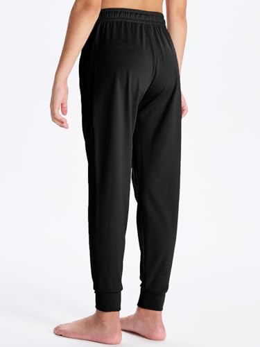 DEVOROPA Toddler to Youth Boys Joggers Kids Tapered Leg Sweatpants Lightweight Running Soccer Sports Athletic Pants Pockets2