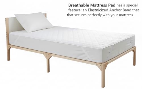 Gilbin, Quilted Cot Size Mattress Pad, 30 x 75 (White, Cot Size 30"x75") - Thumbnail 6