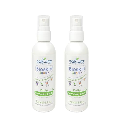 Salcura Natural Skin Therapy, Bioskin Junior Daily Nourishing Spray, Suitable For Anyone Prone To Eczema, Psoriasis & Dermatitis, Takes Away Immediate Dryness & Itchiness Value Bundle (2 x 100ml Pack)