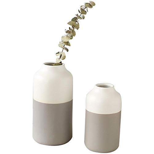 Vase de table céramique blanche déco salon moderne pour fleurs séchées - 3