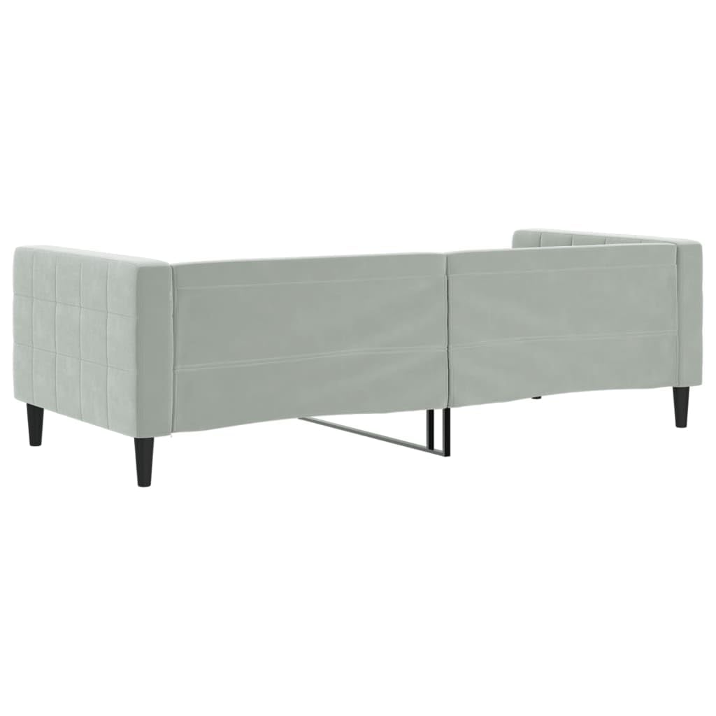 vidaXL Tagesbett Hellgrau 90x200 cm Samt