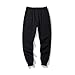 GUIYUAN Pantalon Fin Automne/Hiver avec Pieds imprimés, Couleur Unie Sports et Loisirs Pantalon Ample Noir 3XL