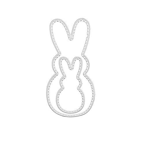 Aeromdale Metall-Stanzschablonen Osterhase Hase für DIY Scrapbooking Album Stempel Papier Karte Dekoration Prägeschablone Lieferant Handwerk Stanzen - #A - 1 Set Cover